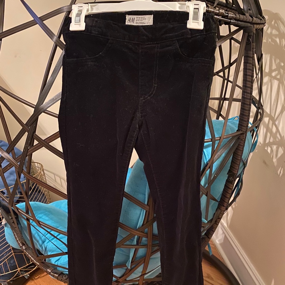 child’s black corduroys from H&M